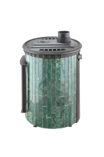 Отопительно-варочная печь "Нелжа" водяной контур в каменной облицовке