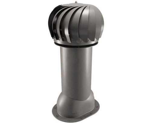 Роторная вентиляция для готовой мягкой и фальцевой кровли d110мм, h-550мм не утепленная, коричневая RAL 8019