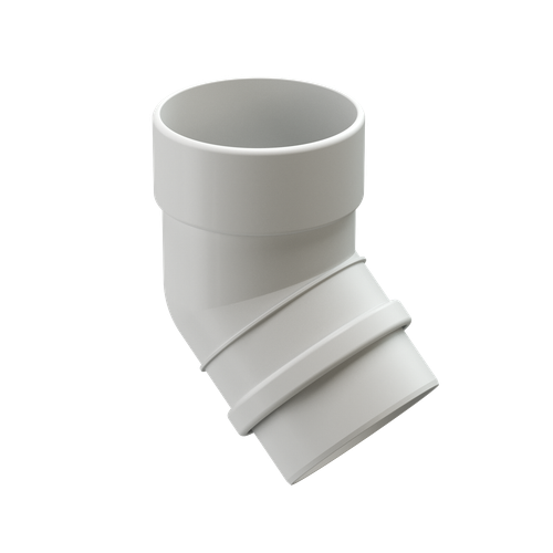 Колено 45˚ для водосточной трубы LUX, пломбир