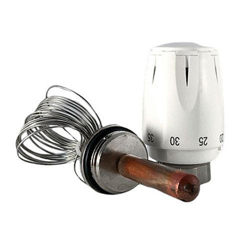 Термостатическая головка H-01 М30x1,5 с погружным датчиком и заглушкой