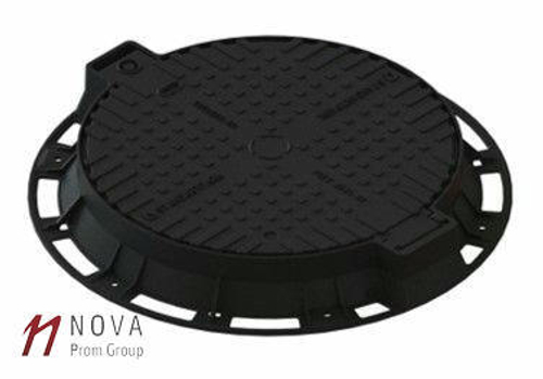 Люк тяжелый чугунный тип Т с запорным устройством и уплотняющей прокладкой кл.С250