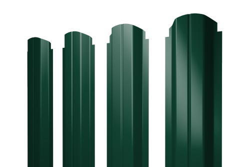 Штакетник П-образный А фигурный 0,5 Satin RAL 6005 зеленый мох