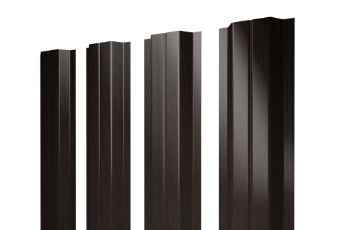 Штакетник П-образный A с прямым резом 0,45 Print Elite Coffee Wood TwinColor