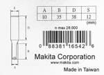 Фреза пазовая 10х35, S12, 2T Makita D-10388