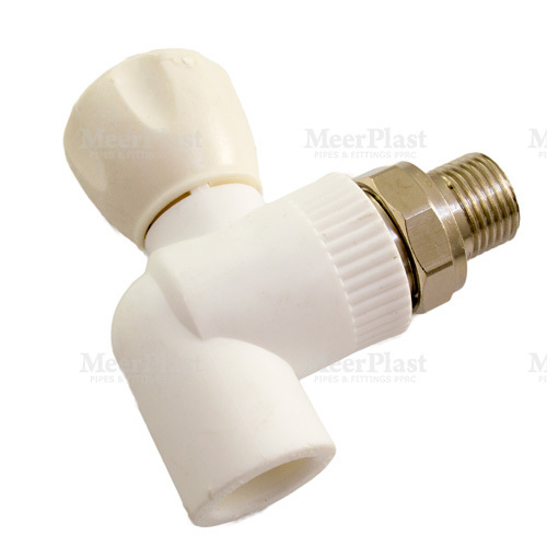 Кран шаровой PPRC MeerPlast угловой НГ 20х½"