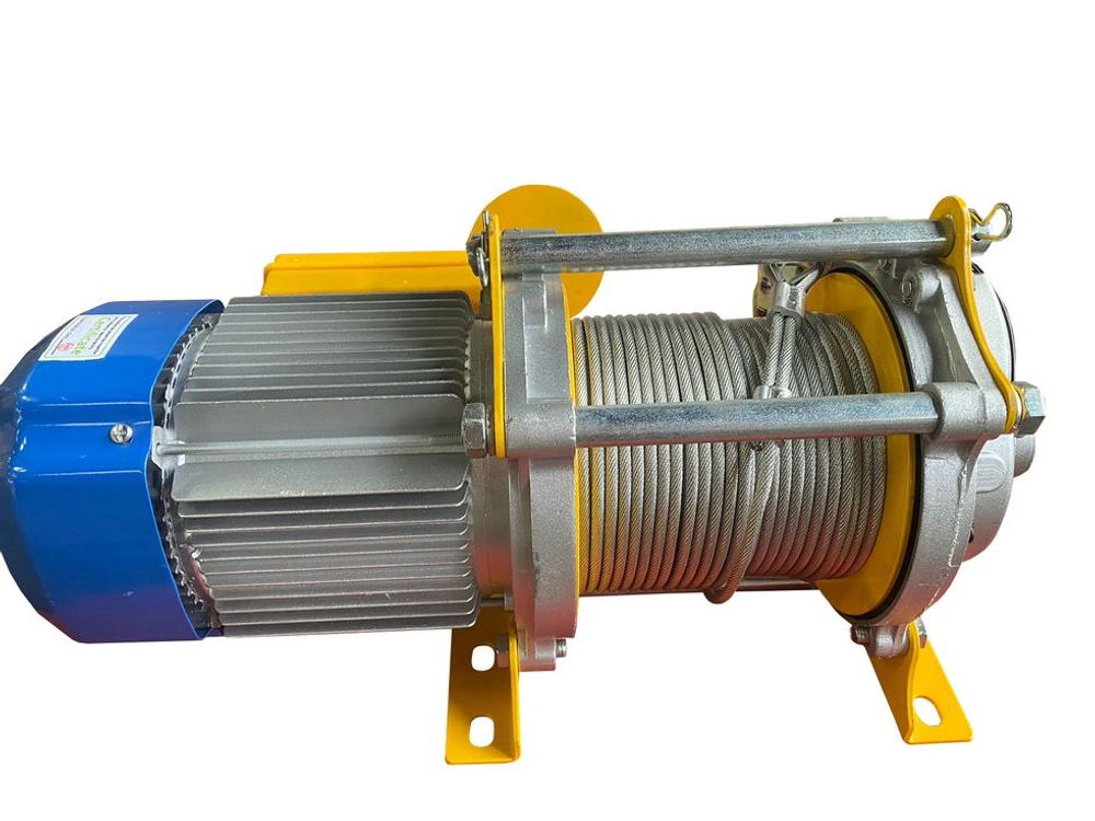 Лебедка электрическая 500/1000кг 50/25м с канатом 220В алюминиевый корпус TOR KCD (TSA)