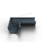 Угол желоба внутренний МЕТАЛЛ ПРОФИЛЬ Foramina Freeze D125 Grey