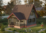 Софит Lux, T4 с центральной перфорацией, миндаль