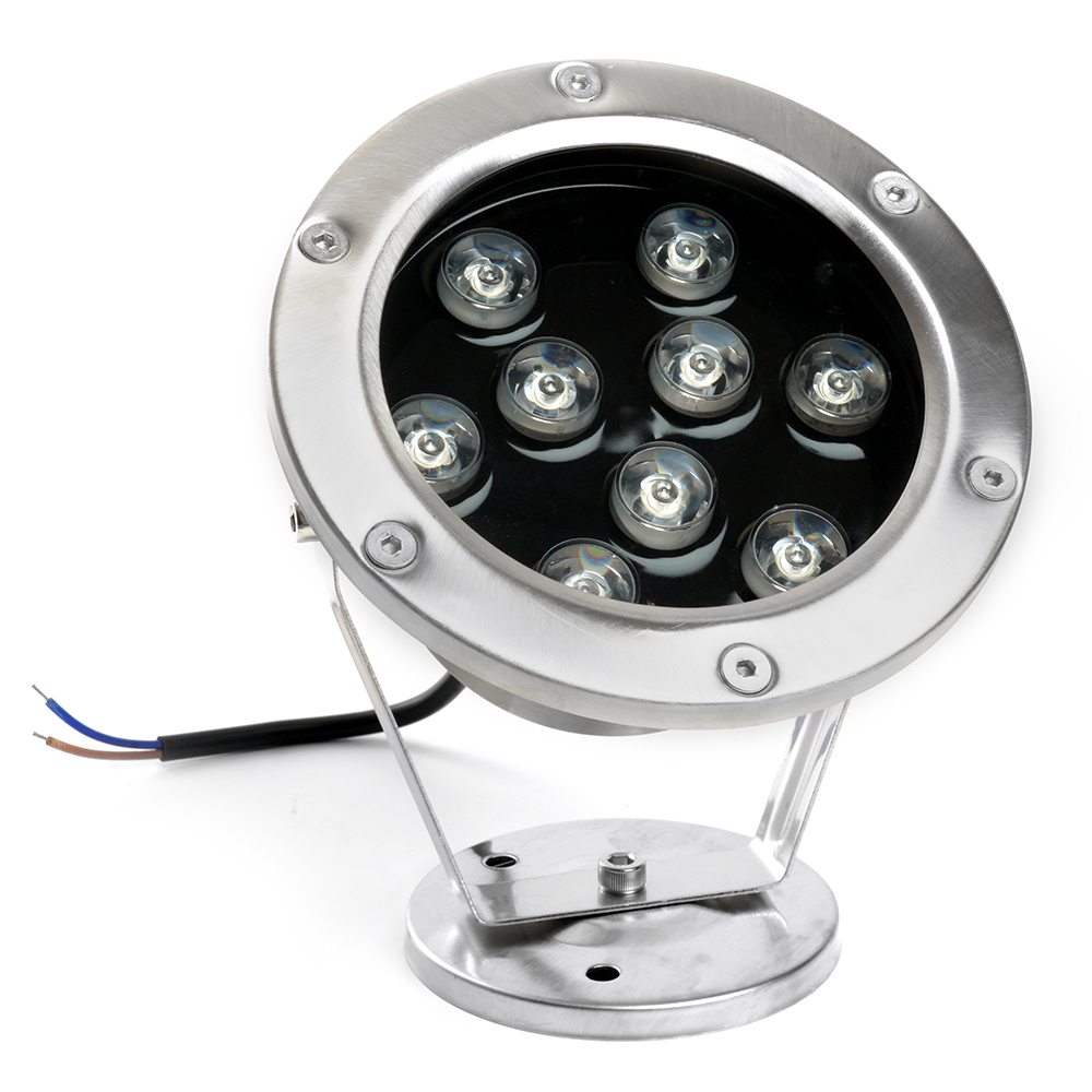 Светодиодный прожектор подводный Feron LL-824, 9W, AC24V, низковольтный, 2700K, металлик, 140*80*160mm, IP68 48457