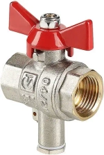 Кран шаровый для подключения датчика температуры ½"в x ½"в Valtec VT.247.N.04
