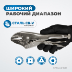 OPTIMUS 11410 Зажим сварочный, плоские губки 10"