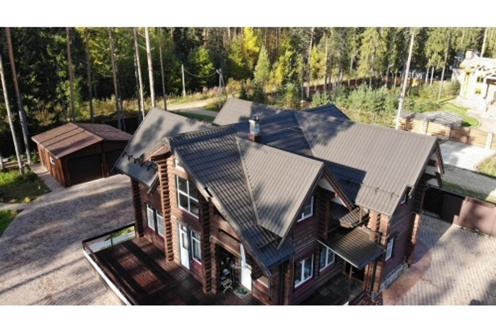 Металлочерепица классик 0,5 Rooftop Бархат RR 32 темно-коричневый
