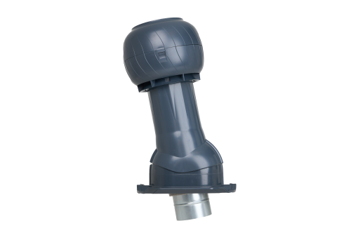 Комплект вентиляции Gervent Statik для кровли фальцевой и гибкой черепицы 160мм труба изолированная 150мм RAL 7024 графитовый серый