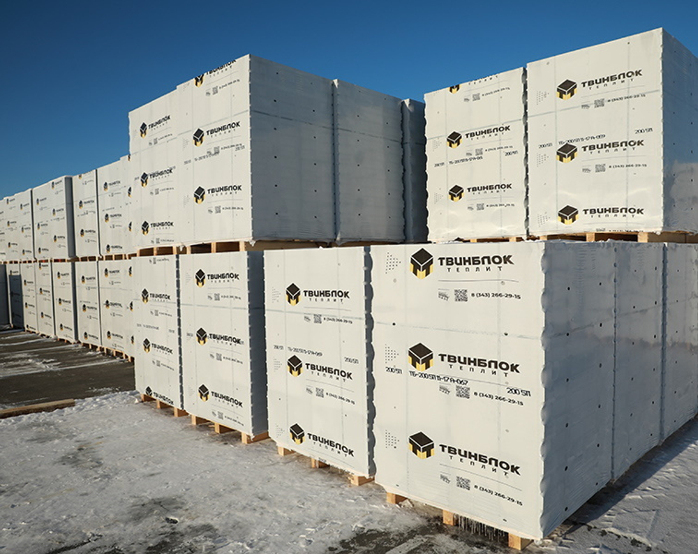 Блок газобетонный Твинблок D400 625х200х250 мм (Сысерть)