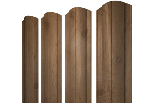 Штакетник Круглый фигурный 0,45 Print Premium Pine Wood Fresh
