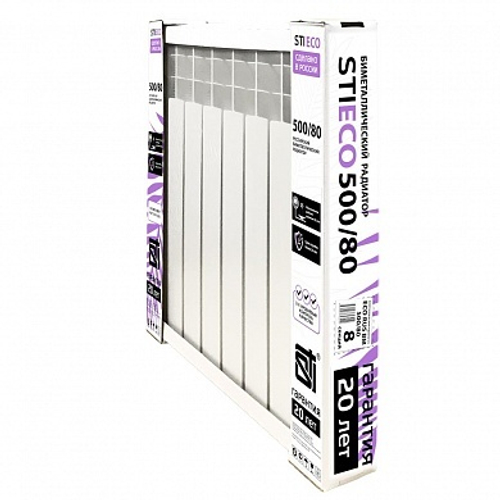 Биметаллический радиатор STI ECO RUS BM 500/80 8 сек.