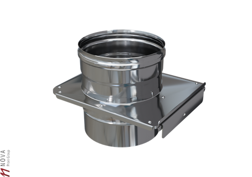 Задвижка Феррум (шибер выдвижной) нержавеющая (430/0,8мм), ф200