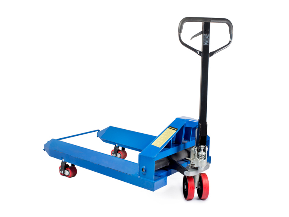 Тележка гидравлическая для рулонов 2500 кг 1150х1150 мм полиуретановые колеса TOR HZT