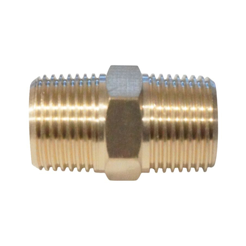 WDK-238MB Адаптер, резьба 3/8"-3/8" PT, M-M (внешняя), латунь