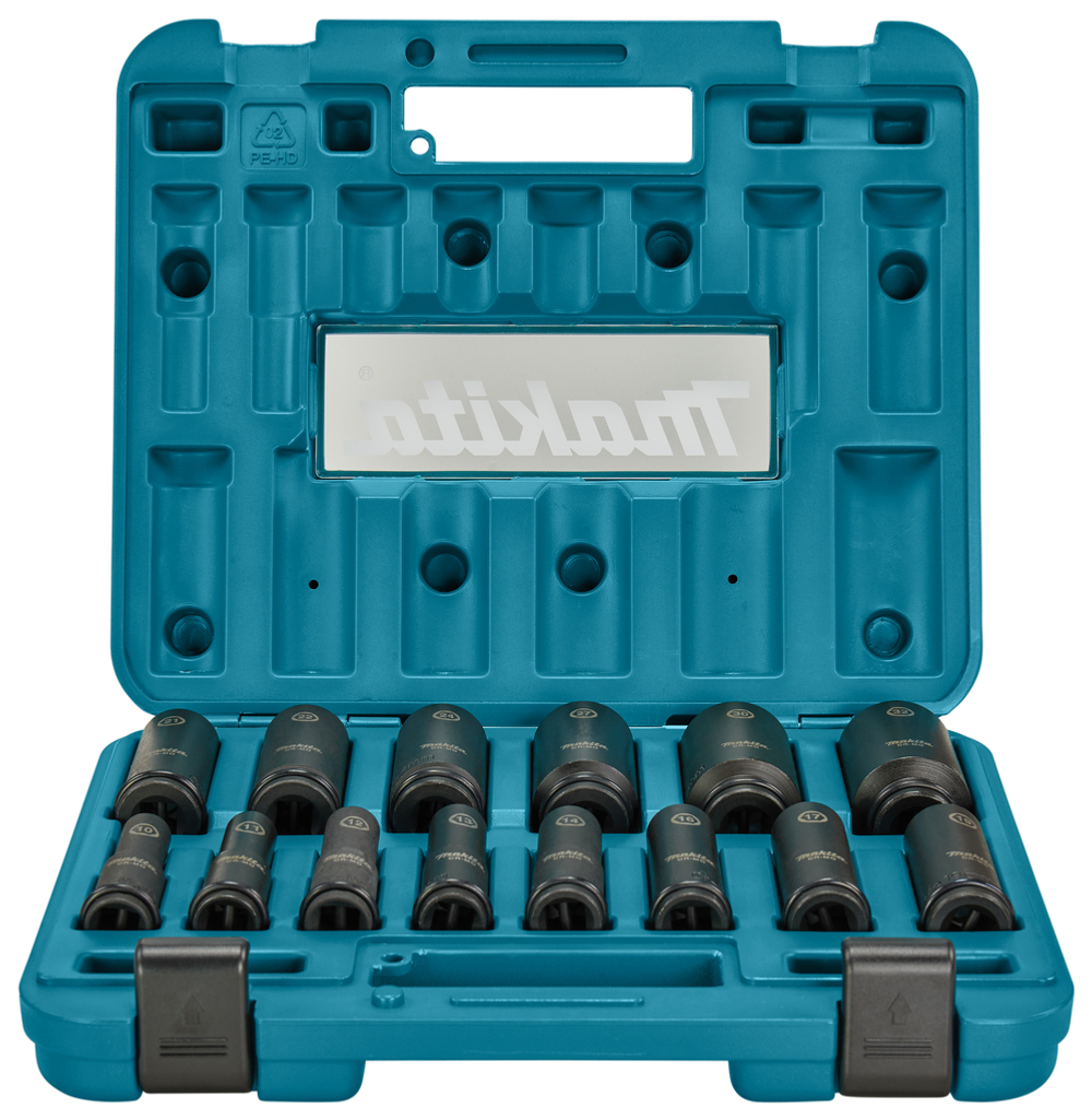 Набор головок Impact Black 1/2" (10-32 мм) 14 шт Makita E-16586