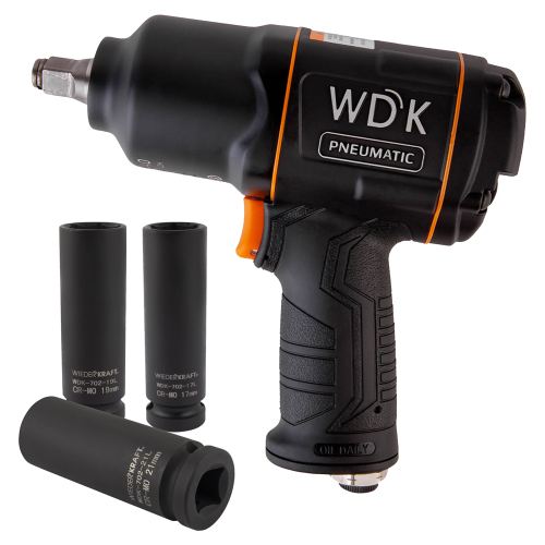 Пневматический ударный гайковерт с ударными головками WDK-20440L