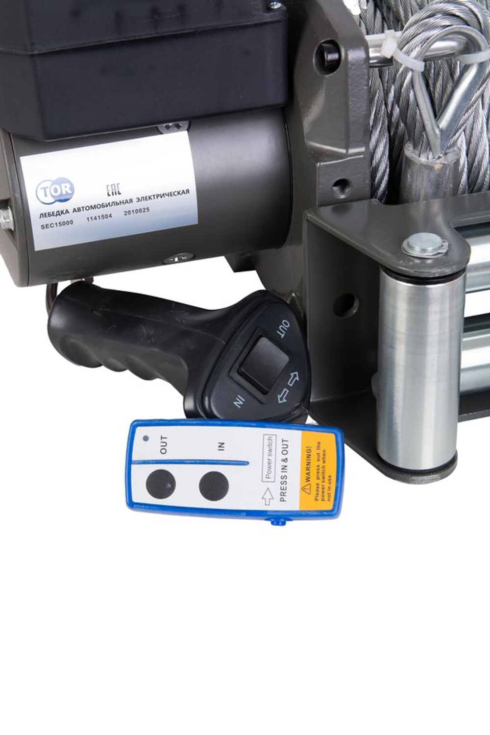 Лебедка автомобильная TOR ЛА SEC16800 г/п 7620 кг 28 м 12V