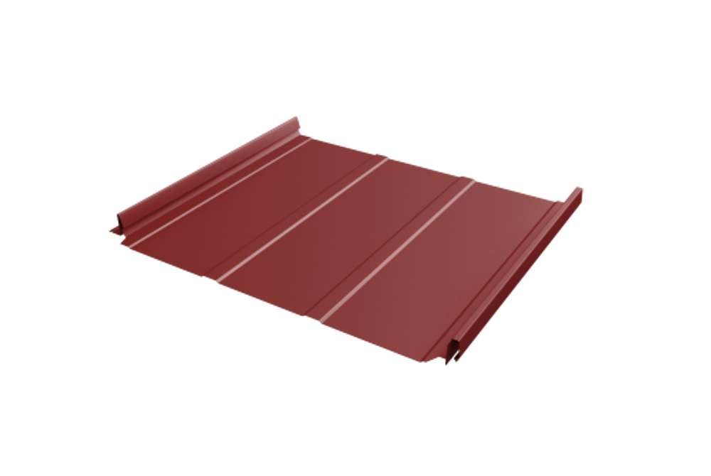 Кликфальц Pro Line Grand Line 0,5 Satin с пленкой на замках RAL 3011 коричнево-красный
