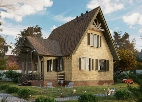 Ламинированная черепица Серия Dragon Europa, светло-коричневый