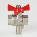 Кран шаровый для подключения датчика температуры ½"в x ½"в Valtec VT.247.N.04