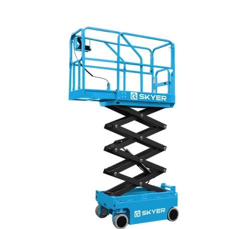 Самоходный ножничный подъемник с выдвижной платформой (узкая база) SKYER PL0524