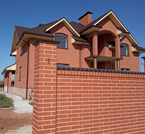 Клинкер фасадный ЛСР 0,71 НФ красный "Лондон" береста