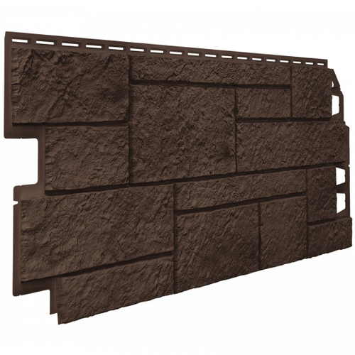 Панель фасадная ТехноНиколь Оптима Песчаник темно-коричневый 1128х441 мм (0,42 м2), 10 шт/упак