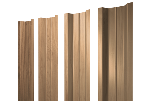 Штакетник П-образный В с прямым резом 0,45 Print Elite Honey Wood TwinColor