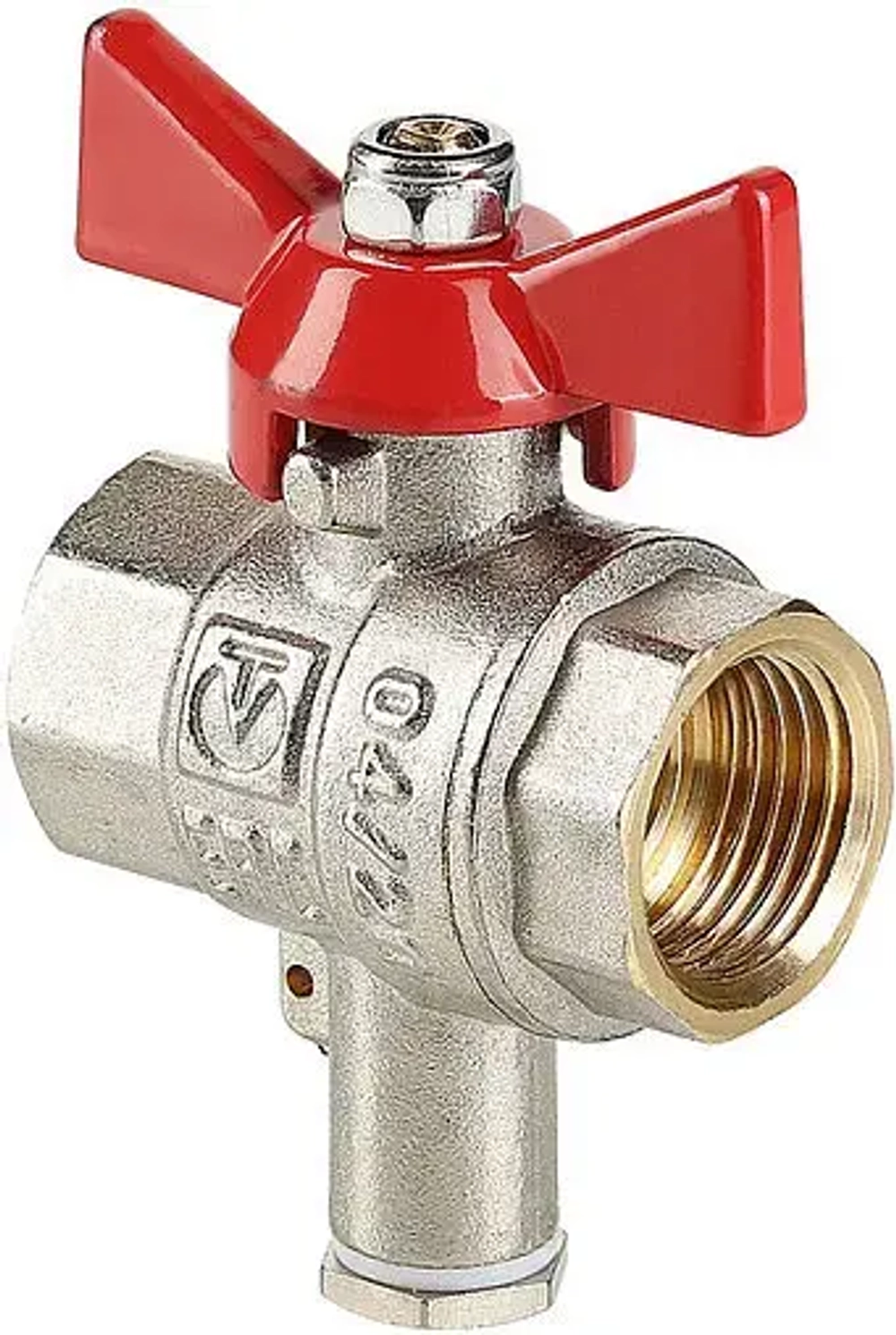 Кран шаровый для подключения датчика температуры ½"в x ½"в Valtec VT.247.N.04