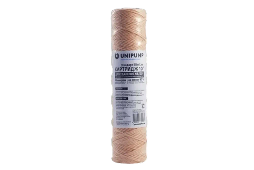 Веревочный картридж UNIPUMP ФЕРРУМ-10 для удаления железа (10”, 10 мкм)