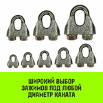 Зажим канатный оцинкованный DIN 1142 HITCH, 22 мм