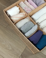 ОРГАНАЙЗЕР для хранения вещей 5 отделений ГЕЛЕОС "Миндаль"/бежевый/ 40х40х13 см