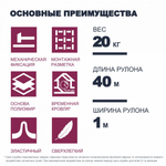 Подкладочный ковер ТехноНиколь ANDEREP PROF полиэфирная основа 40 м2/рул, рул