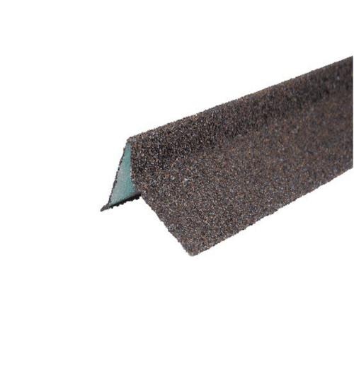Планка торцевая с гранулятом, коричнево-серый 75х25х65х5 мм, 1,25 м, шт