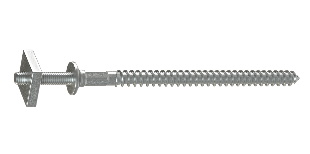 Шпилька специальная с гайкой (без цвета) Standard, оцинкованная сталь