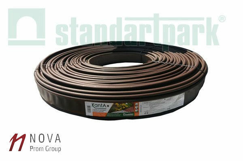 Садовый бордюр "Канта" коричневый, бухта 50 м, 100 м, 160 м