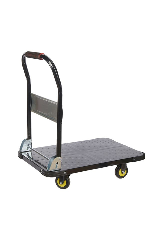 Тележка платформенная 600 кг TOR PH600 (720х470) со складной ручкой (пластиковые колеса 100 мм)