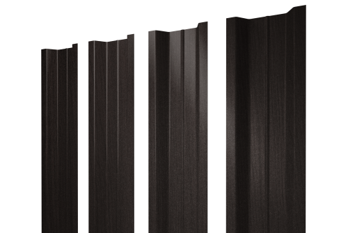 Штакетник П-образный В с прямым резом 0,45 Print Elite Coffee Wood TwinColor