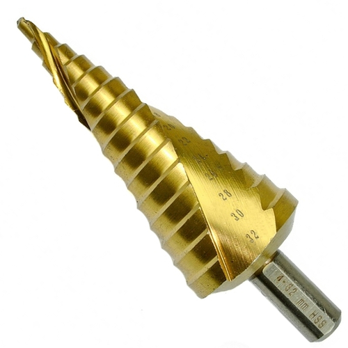 Сверло ступенчатое HSS-TiN с прямым желобком, 4-32, 10 мм Makita D-40135