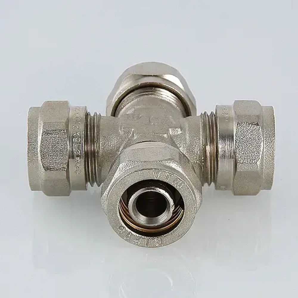 Крестовина компрессионная соединительная 16мм Valtec VTm.341.N.161616