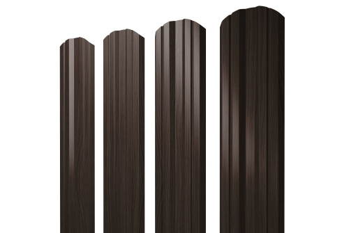 Штакетник Twin фигурный 0,45 Print Elite Coffee Wood TwinColor