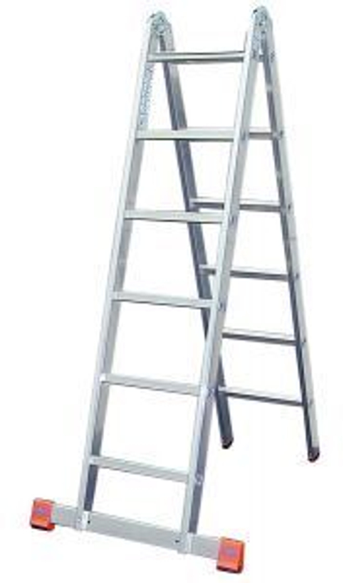 TRIMATIC Шарнирная двусторонняя стремянка, 2 х 6 перекладин