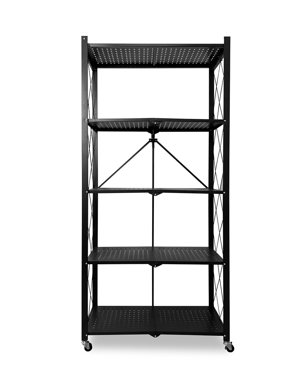 Стеллаж складной ГЕЛЕОС Атлант-5, черный