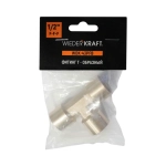 WDK-43PFB Фитинг T - образный, резъба 1/2" PT, F-F-F (внутренний), латунь