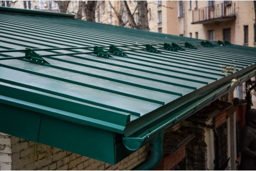 Кликфальц Grand Line0,5 Satin с пленкой на замках RAL 6005 зеленый мох